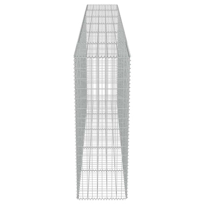 vidaXL Mur de gabions avec couvercle en acier galvanisé 300 × 50 × 150 cm