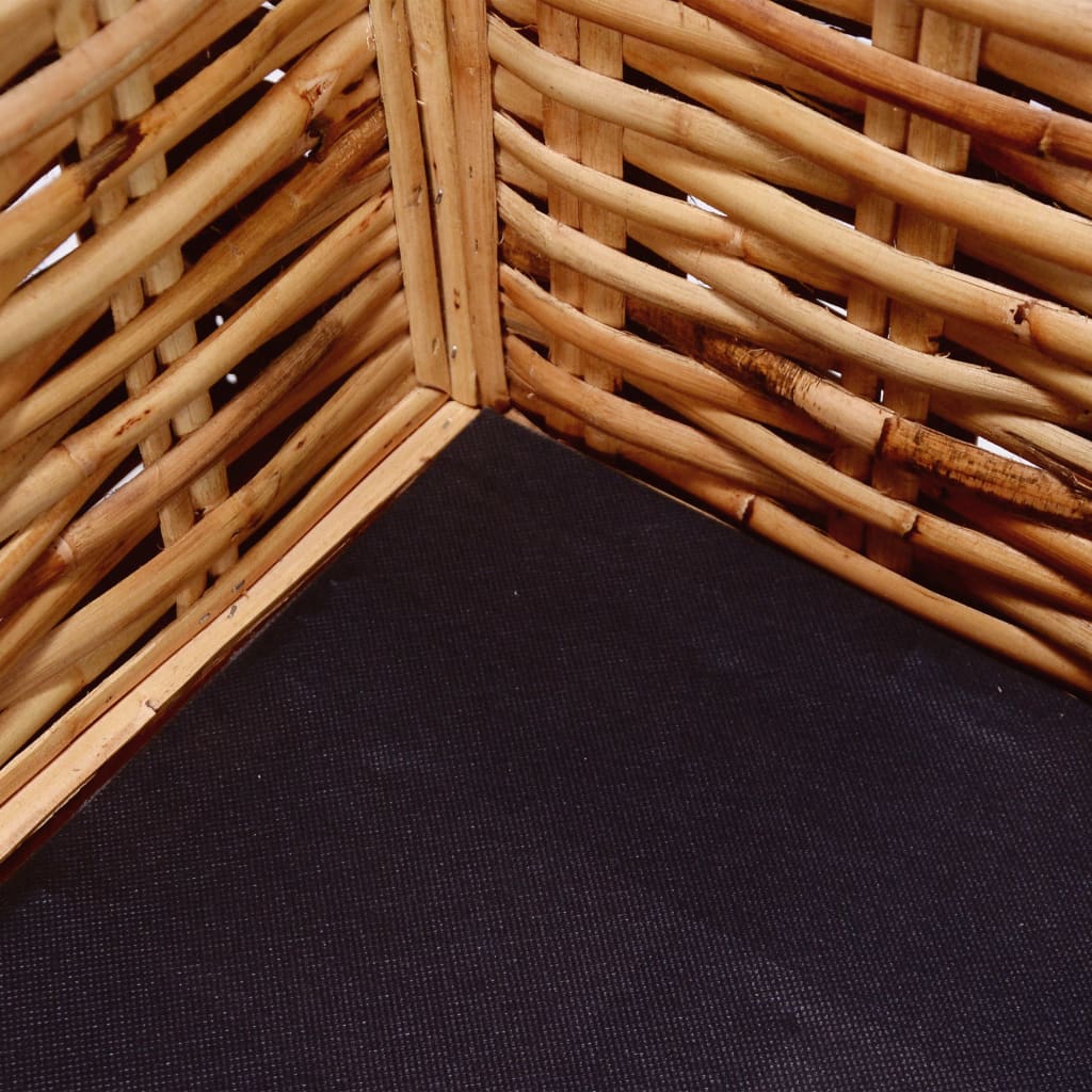 vidaXL Canapé de jardin 2 places en rotin naturel