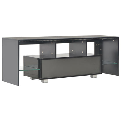 Meuble TV vidaXL avec lumières LED noir brillant 130x35x45 cm