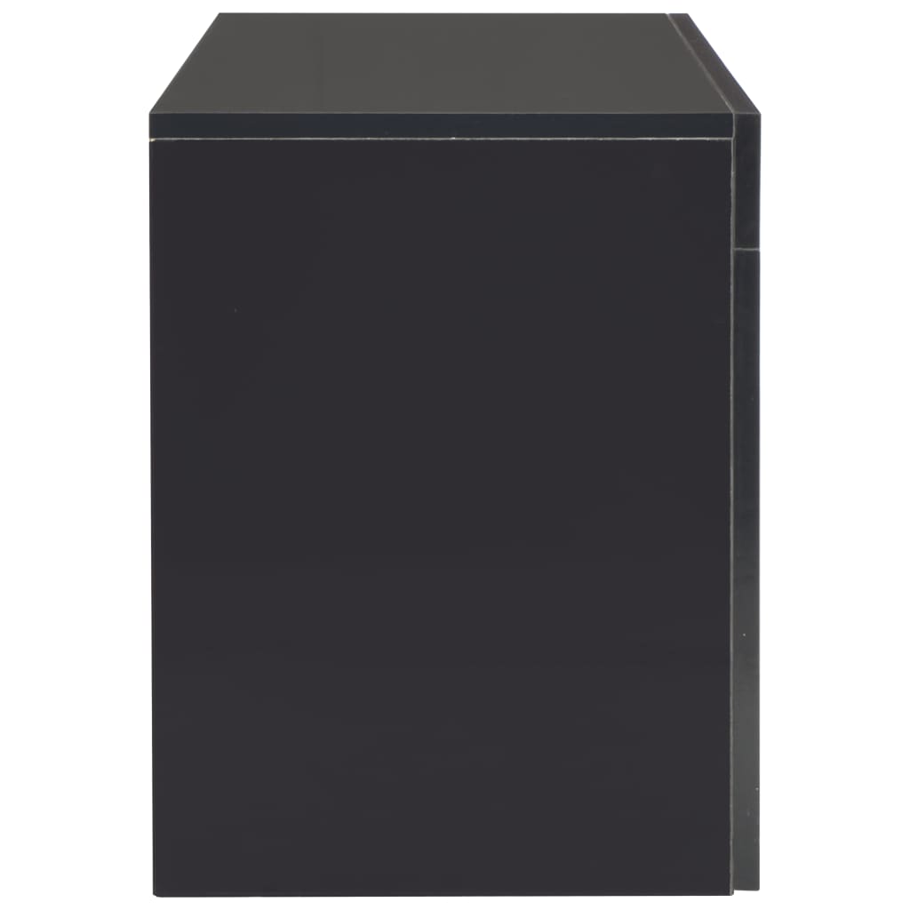 Meuble TV vidaXL avec lumières LED noir brillant 130x35x45 cm