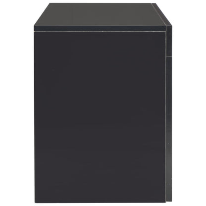 Meuble TV vidaXL avec lumières LED noir brillant 130x35x45 cm
