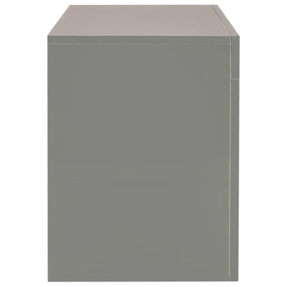 vidaXL Meuble TV avec lumières LED gris brillant 130x35x45 cm