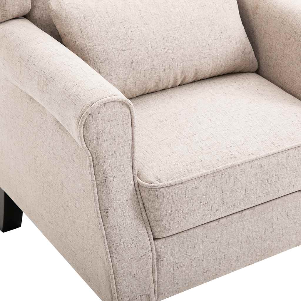 vidaXL Sessel Beige Stoff