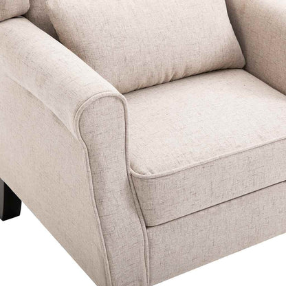 vidaXL Sessel Beige Stoff