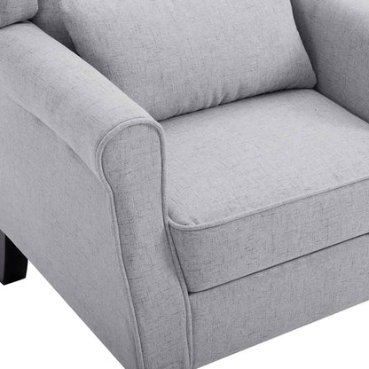 vidaXL Sessel Hellgrau Stoff