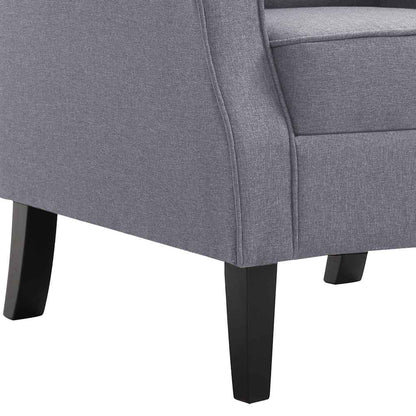 vidaXL Sessel Dunkelgrau Stoff