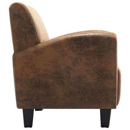 vidaXL Sofasessel Braun 70x69x72 cm Wildlederimitat