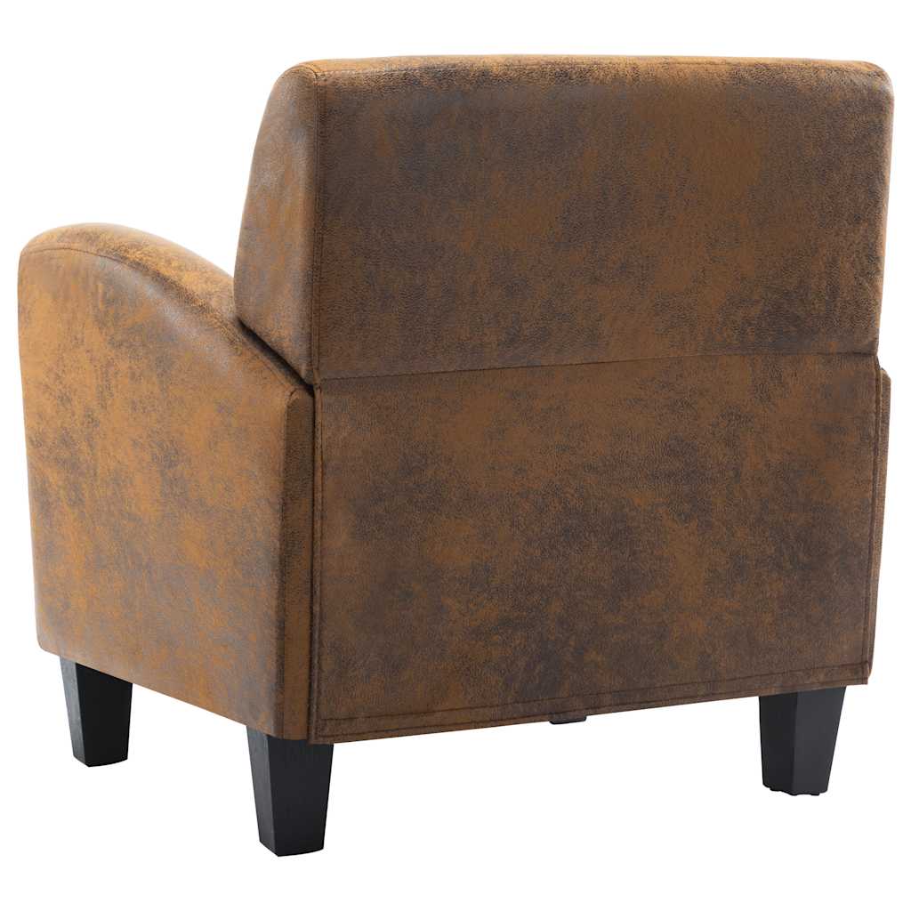 vidaXL Sofasessel Braun 70x69x72 cm Wildlederimitat