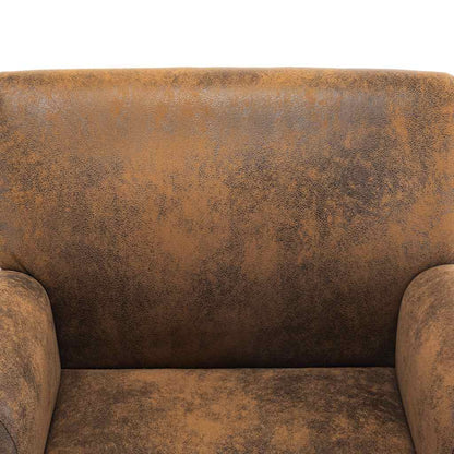 vidaXL Sofasessel Braun 70x69x72 cm Wildlederimitat