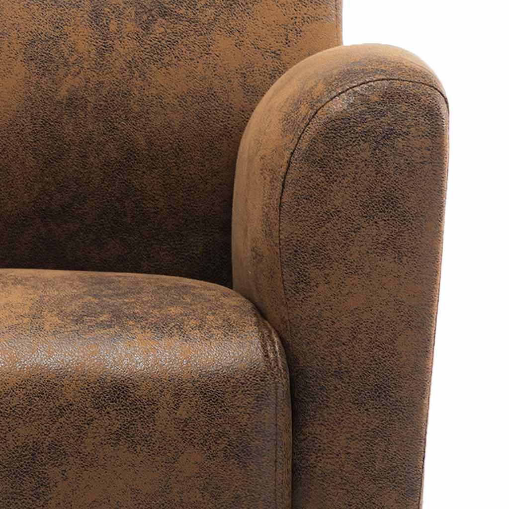 vidaXL Sofasessel Braun 70x69x72 cm Wildlederimitat