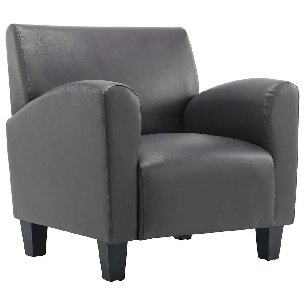 vidaXL Sessel Grau Kunstleder