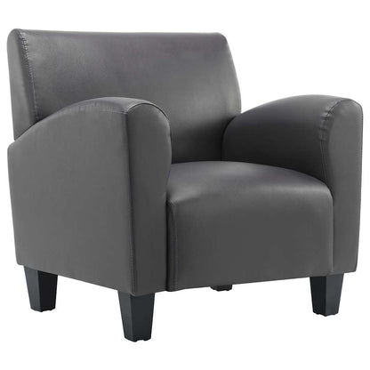 vidaXL Sessel Grau Kunstleder