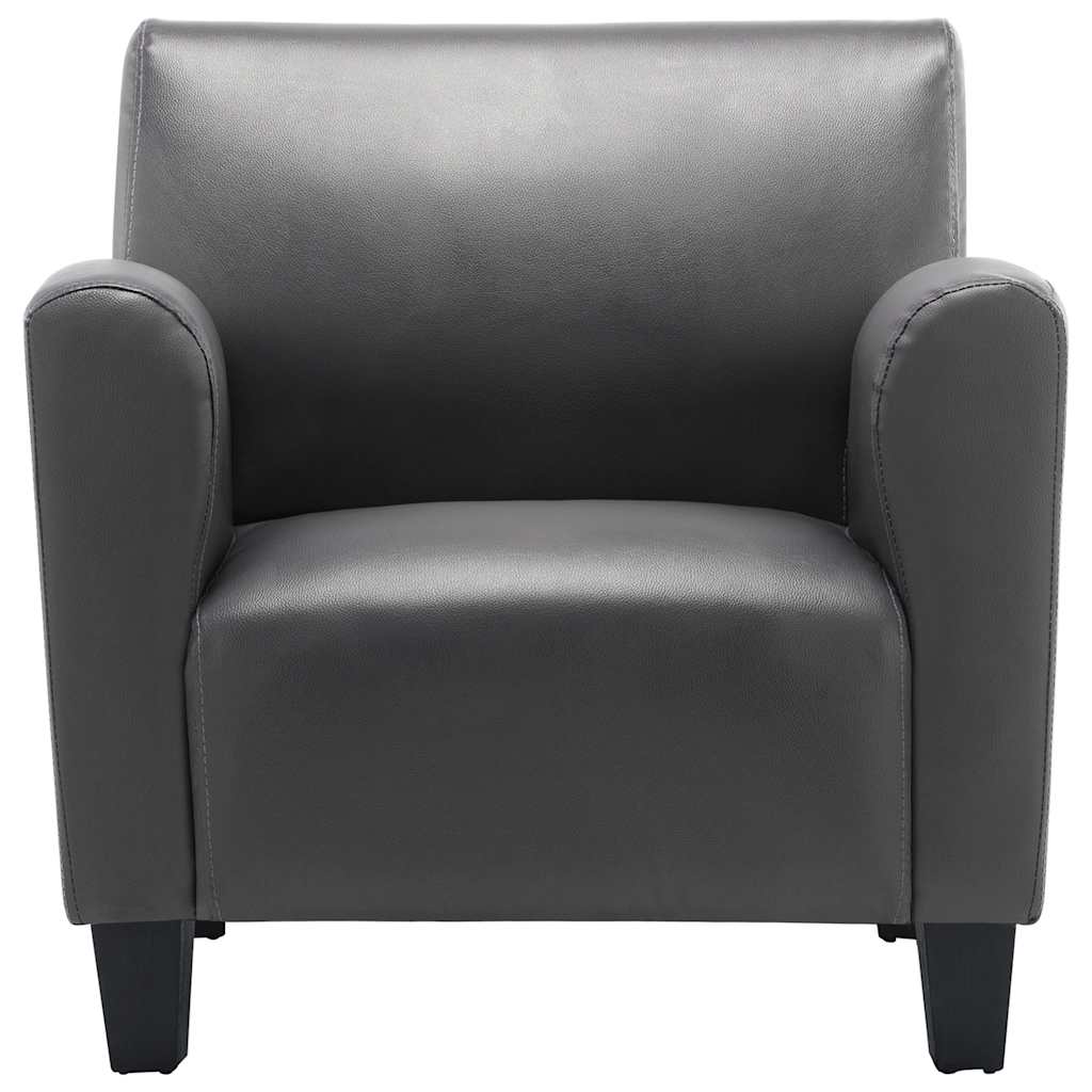 vidaXL Sessel Grau Kunstleder