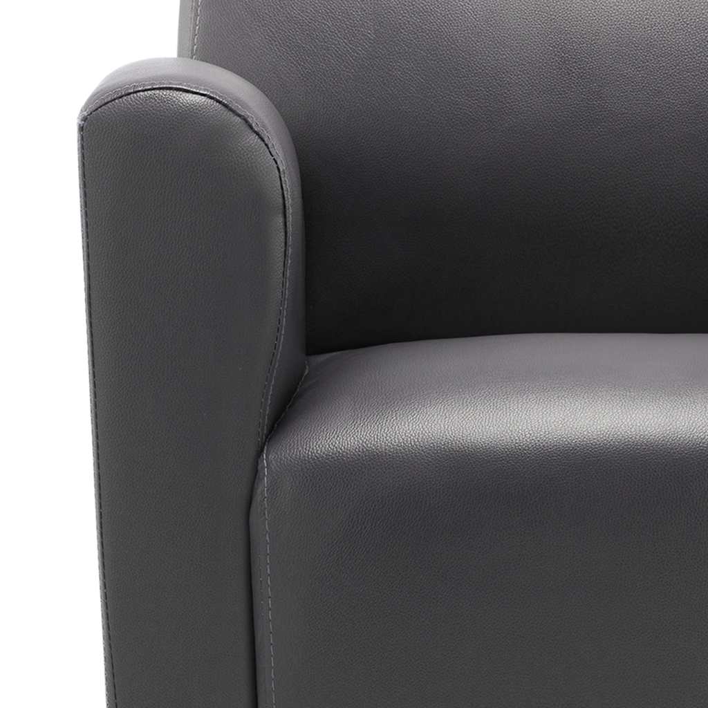 vidaXL Sessel Grau Kunstleder
