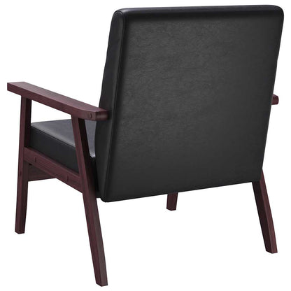 vidaXL Sessel Schwarz Kunstleder