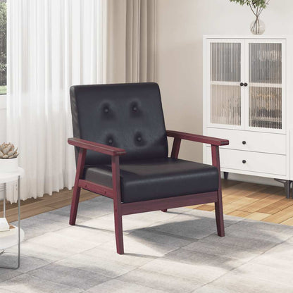 vidaXL Sessel Schwarz Kunstleder