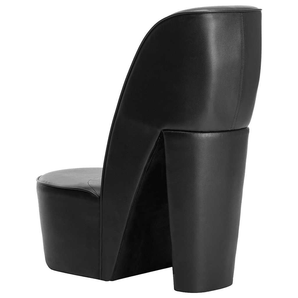 vidaXL Stuhl in Stöckelschuh-Form Schwarz Kunstleder