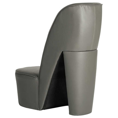 vidaXL Stuhl in Stöckelschuh-Form Grau Kunstleder