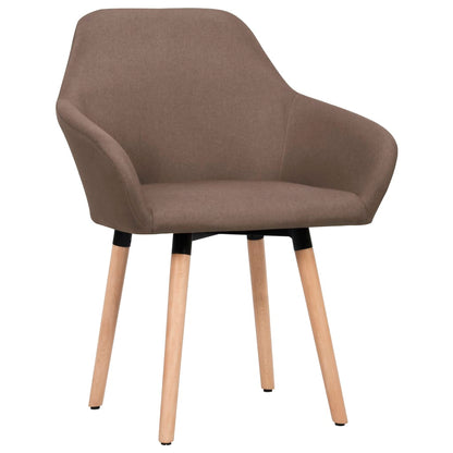vidaXL Esszimmerstühle 2 Stk. Braun Stoff