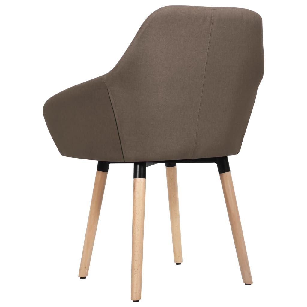 vidaXL Esszimmerstühle 2 Stk. Braun Stoff