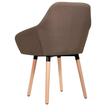 vidaXL Esszimmerstühle 2 Stk. Braun Stoff