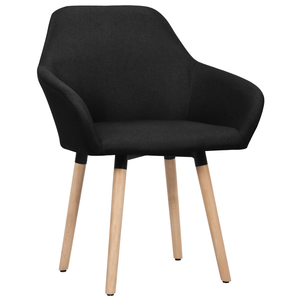 vidaXL Esszimmerstühle 2 Stk. Schwarz Stoff