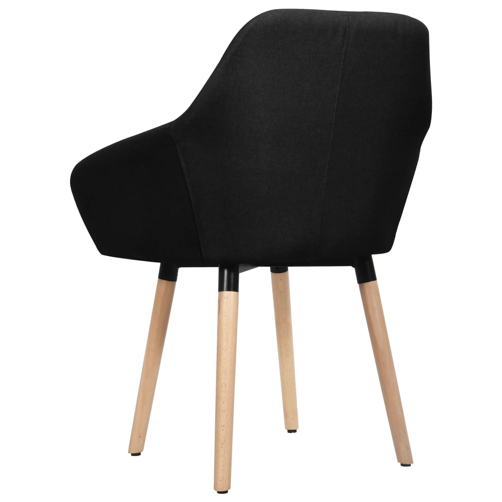 vidaXL Esszimmerstühle 2 Stk. Schwarz Stoff