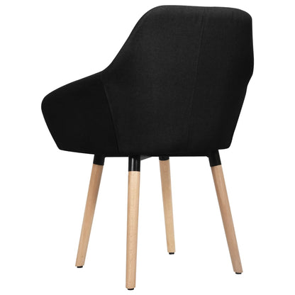 vidaXL Esszimmerstühle 2 Stk. Schwarz Stoff
