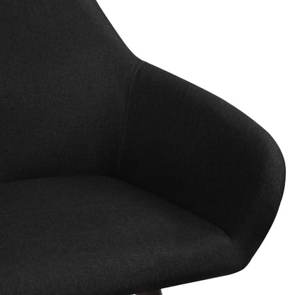 vidaXL Esszimmerstühle 2 Stk. Schwarz Stoff