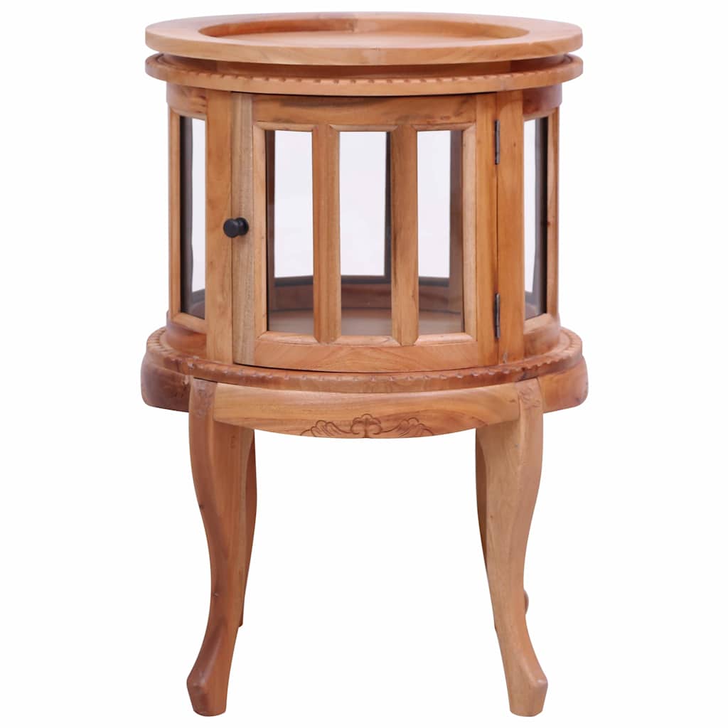 vidaXL Vitrinenschrank Natur 50 x 50 x 76 cm Massivholz Mahagoni