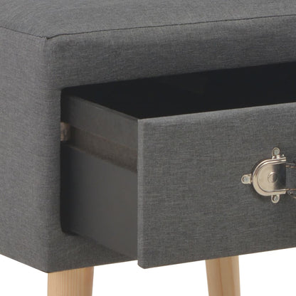vidaXL Nachttische 2 Stk. Dunkelgrau 40 x 35 x 40 cm Stoff