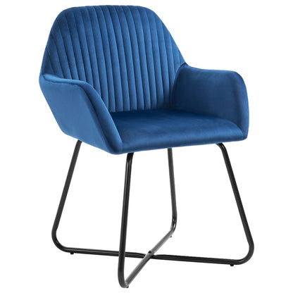 vidaXL Chaises de salle à manger 2 pcs Velours bleu