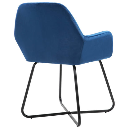 vidaXL Chaises de salle à manger 2 pcs Velours bleu