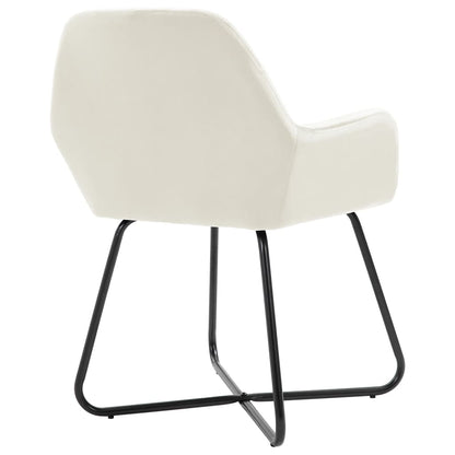 vidaXL Esszimmerstühle 2 Stk. Creme Samt