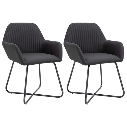 vidaXL Esszimmerstühle 2 Stk. Schwarz Stoff