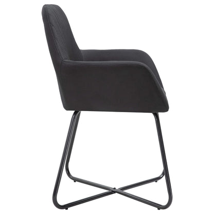 vidaXL Esszimmerstühle 2 Stk. Schwarz Stoff