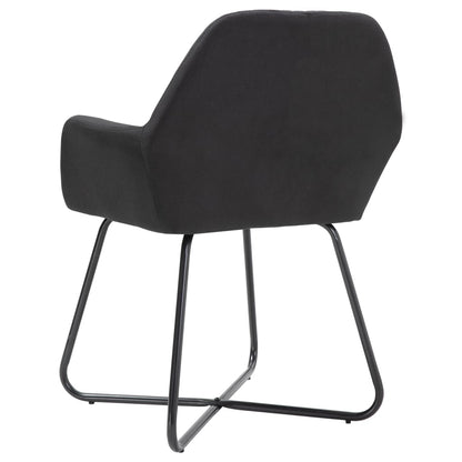 vidaXL Esszimmerstühle 2 Stk. Schwarz Stoff