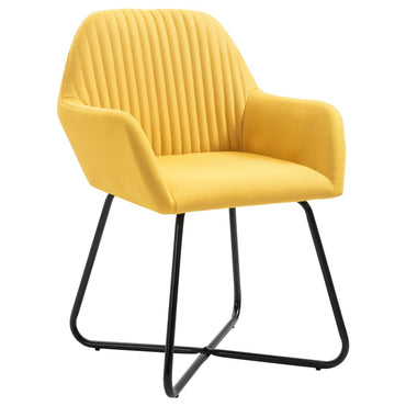 vidaXL Esszimmerstühle 2 Stk. Gelb Stoff