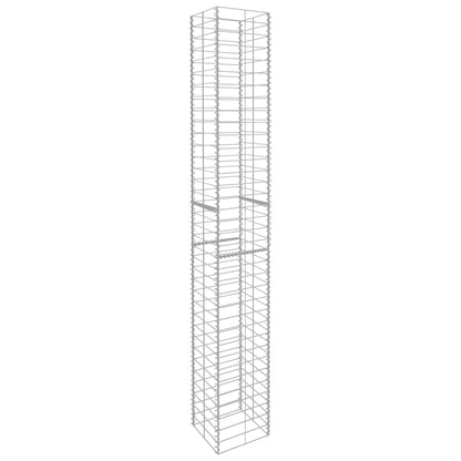 vidaXL Gabionenkörbe 3 Stk. Verzinkter Stahl 25 x 25 x 197 cm