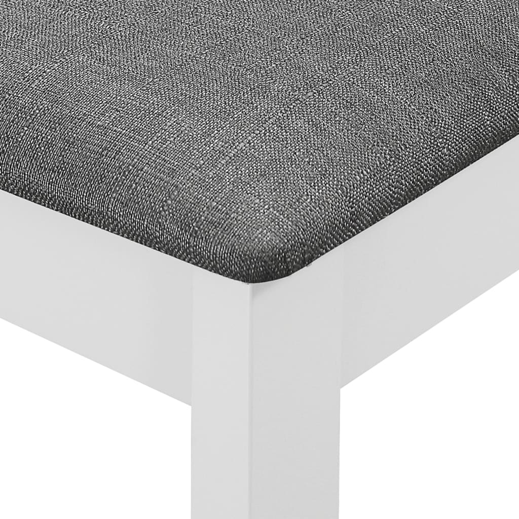 vidaXL 3-tlg. Essgruppe MDF Weiß