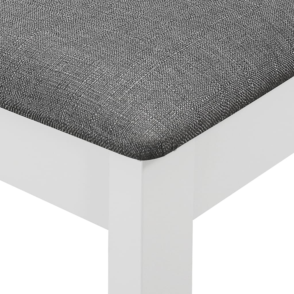 vidaXL Esszimmerstühle mit Polstern 6 Stk. Weiß Massivholz