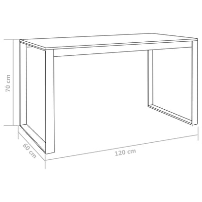 vidaXL Computertisch Schwarz 120x60x70 cm