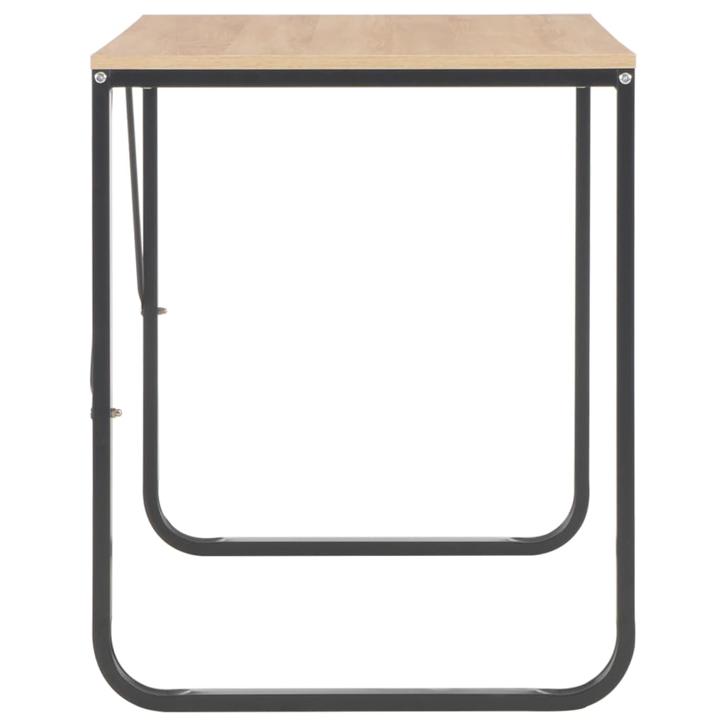 vidaXL Computertisch Schwarz und Eiche 120x60x73 cm