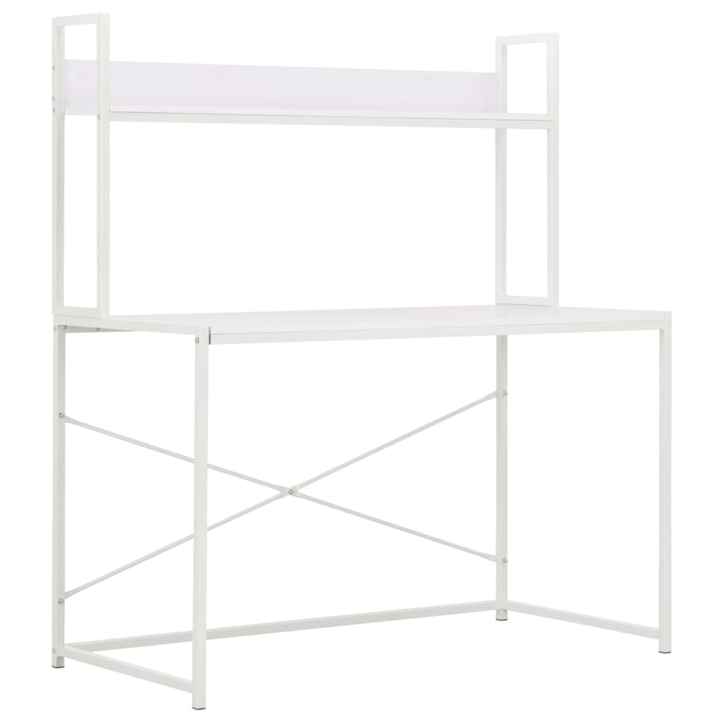 vidaXL Computertisch Weiß 120x60x138 cm