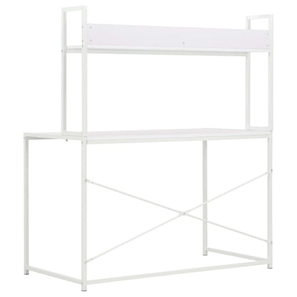 vidaXL Computertisch Weiß 120x60x138 cm