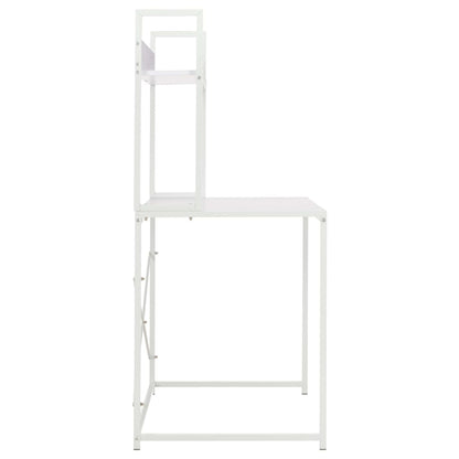 vidaXL Computertisch Weiß 120x60x138 cm