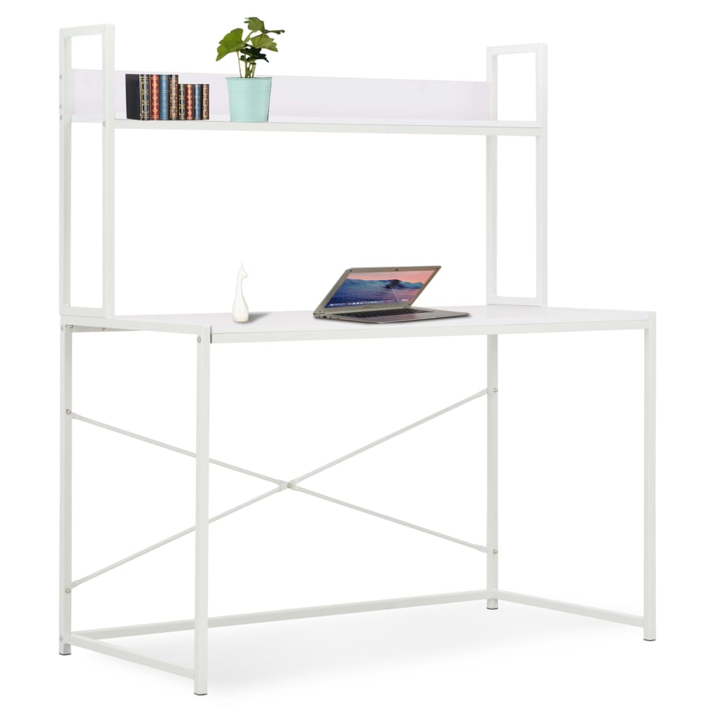vidaXL Computertisch Weiß 120x60x138 cm
