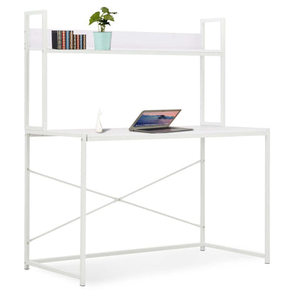 vidaXL Computertisch Weiß 120x60x138 cm