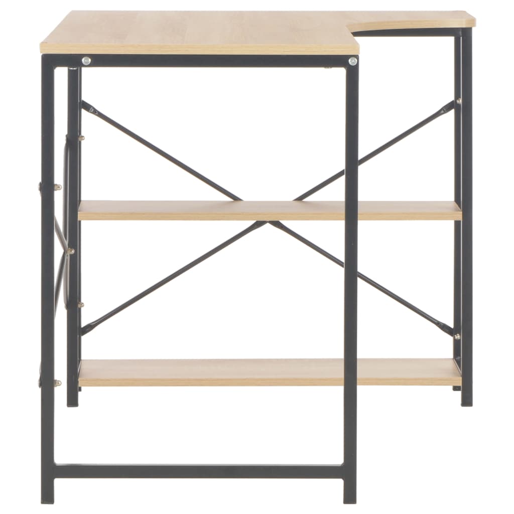 vidaXL Computertisch Schwarz und Eiche 120x72x70 cm