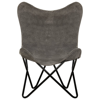 vidaXL Butterfly-Sessel Anthrazit Canvas